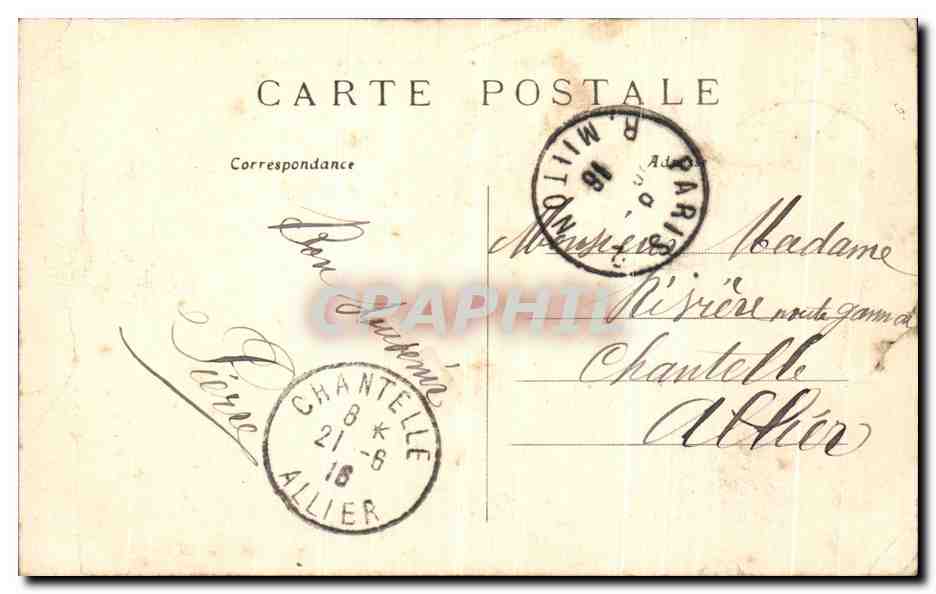 CPA Paris La Rue Royale et la Madeleine — Rückseite