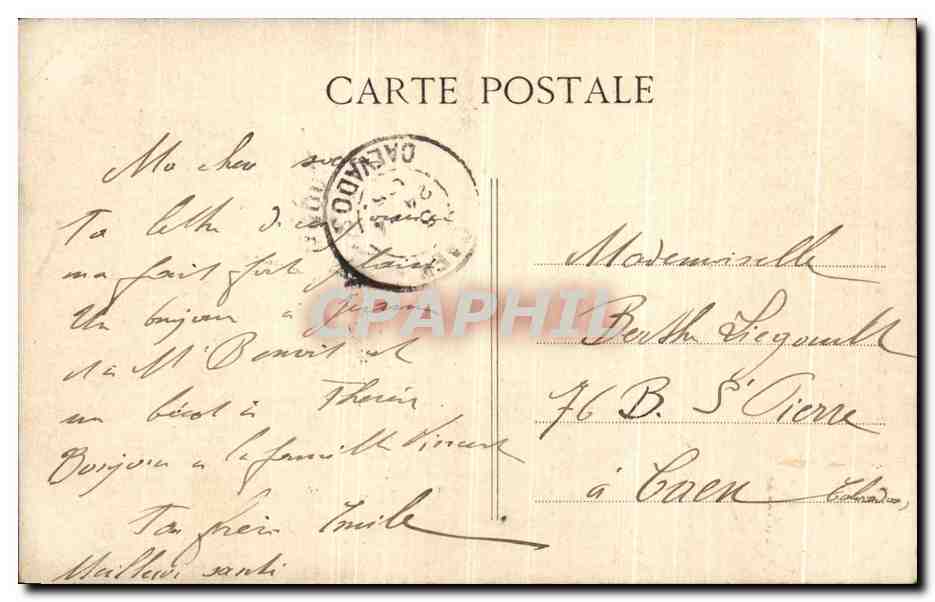 CPA Paris Porte Saint Denis — Verso