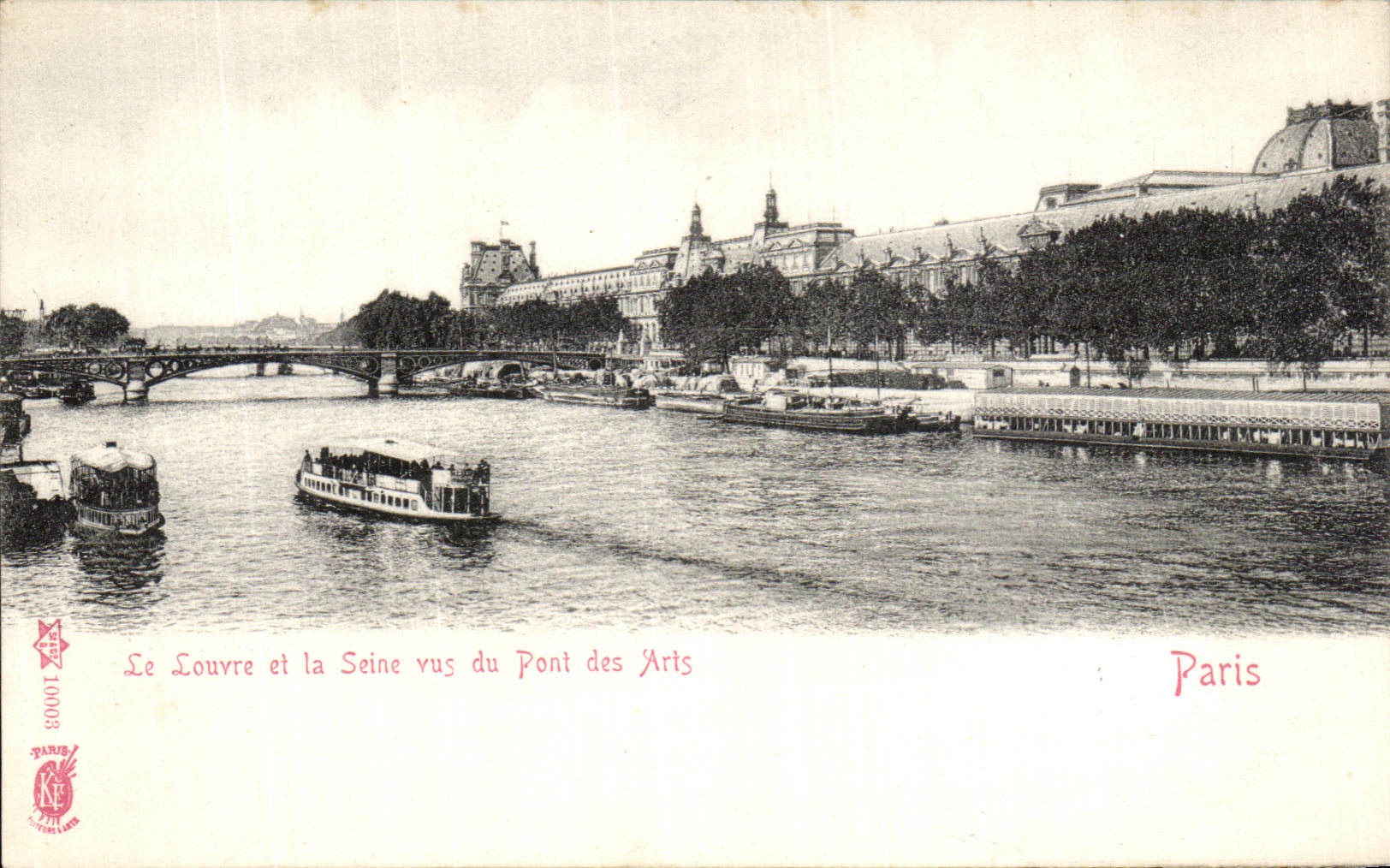 CPA Paris Le Louvre et la Seine vus du Pont des Arts