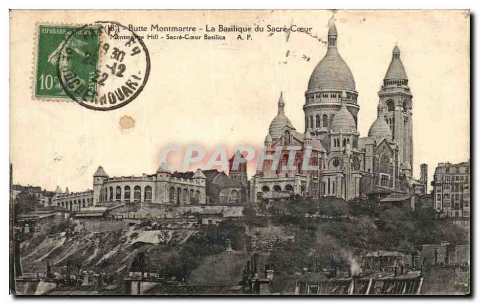CPA Butte Montmartre La Basilique du Sacre Coeur