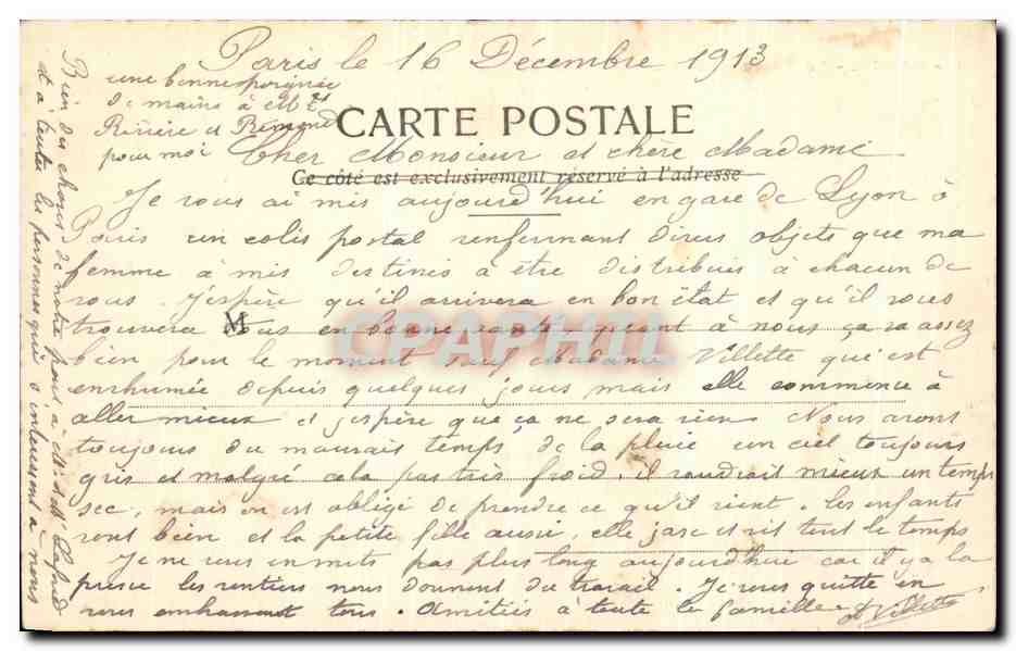 CPA Paris La Place de la Bastille et la Colonne de Juillet — Rückseite