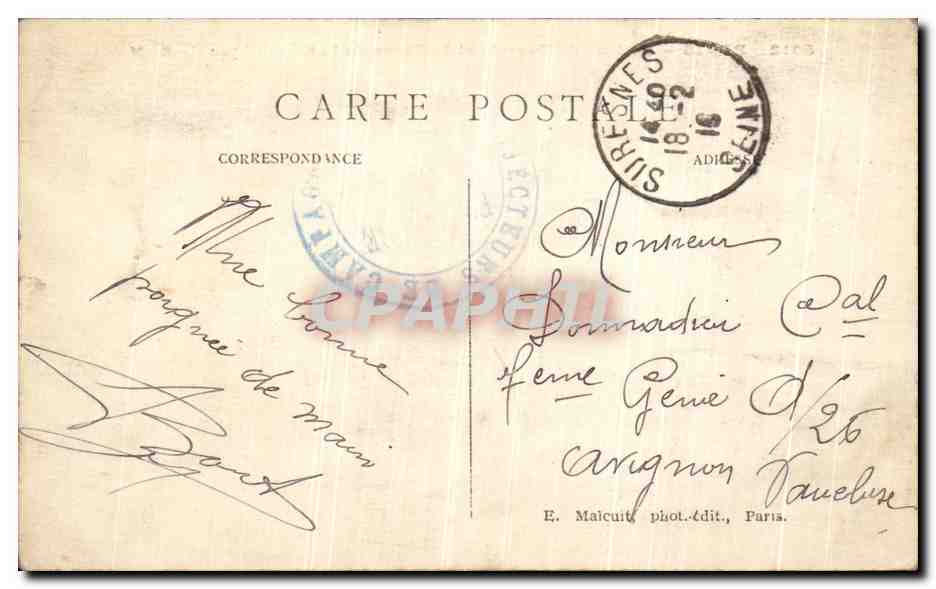 CPA Paris La Rue du Temple et la Place de la Republique — Rückseite