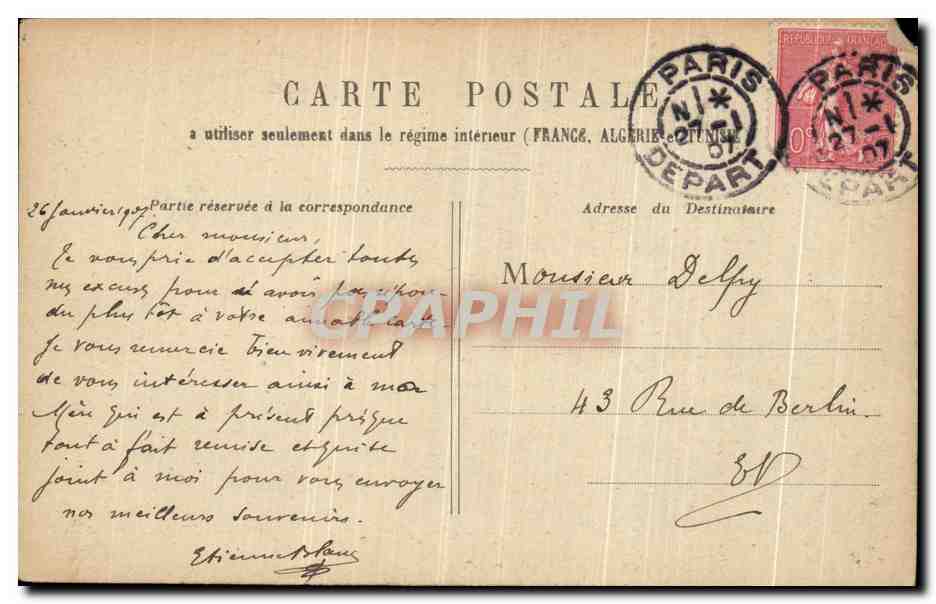 CPA Paris Eglise Saint Germain l Auxerrois — Verso