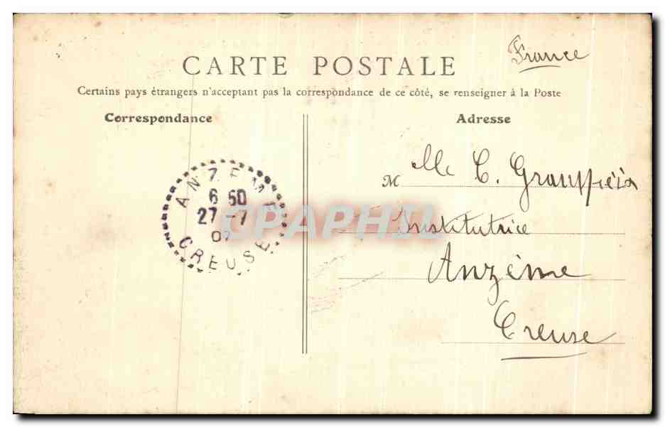 CPA Paris La Conciergerie Palais de Justice — Rückseite