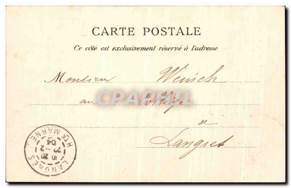 CPA Paris Place de la Republique — Rückseite