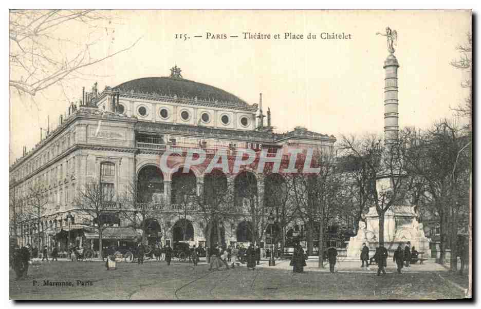 CPA Paris Theatre et Place du Chatelet