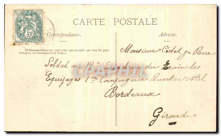 CPA Vallee D Aspe Bedous Le Pont d Osse — Rückseite