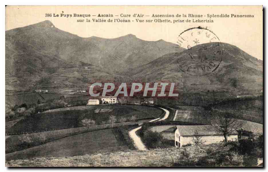 Ascain — Vue sur Olhetxe — Ascension de la Rhune — Splendide Panorama