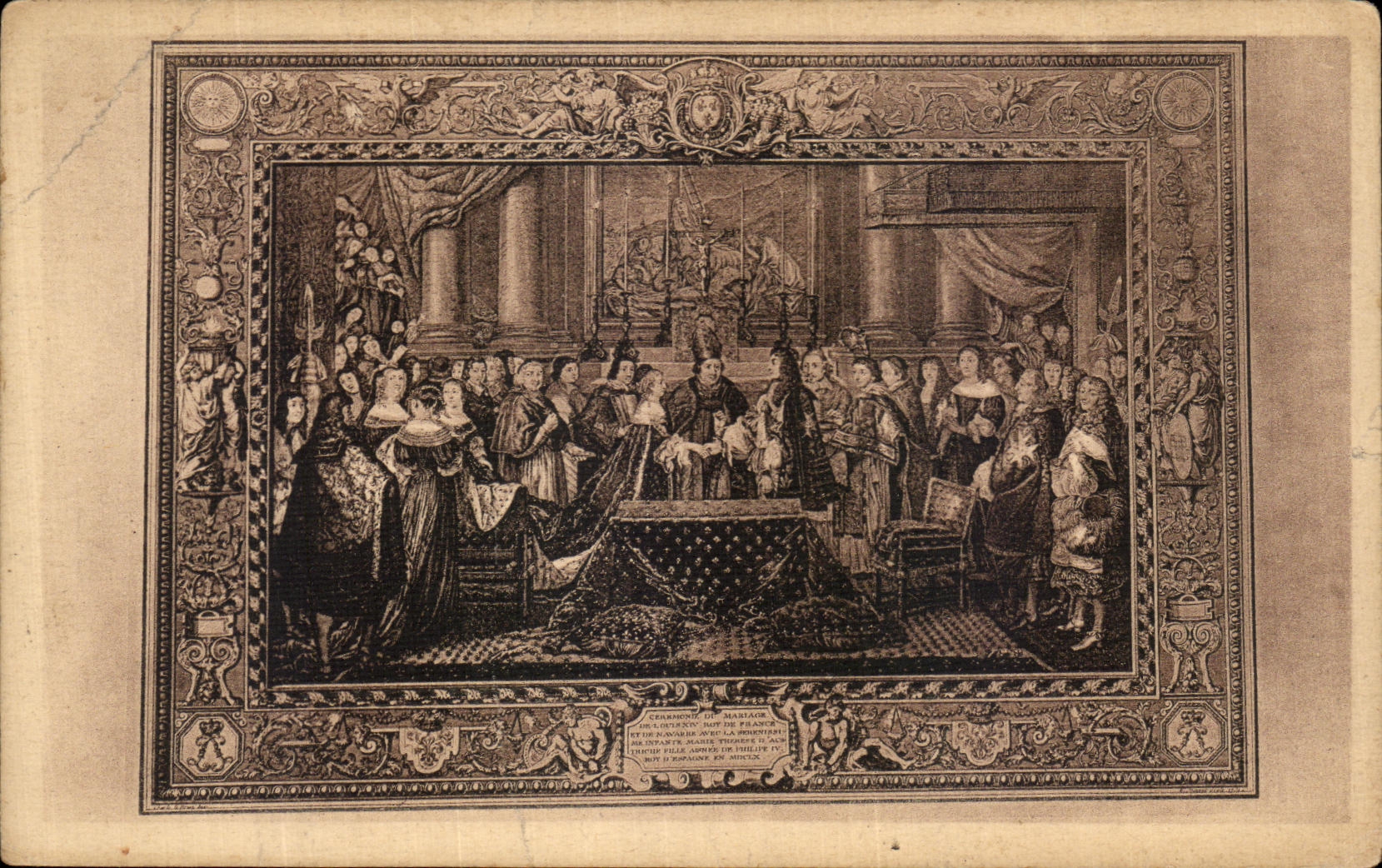 CPA Louis XIV Roi De France Et De L Infant Marie Therese 