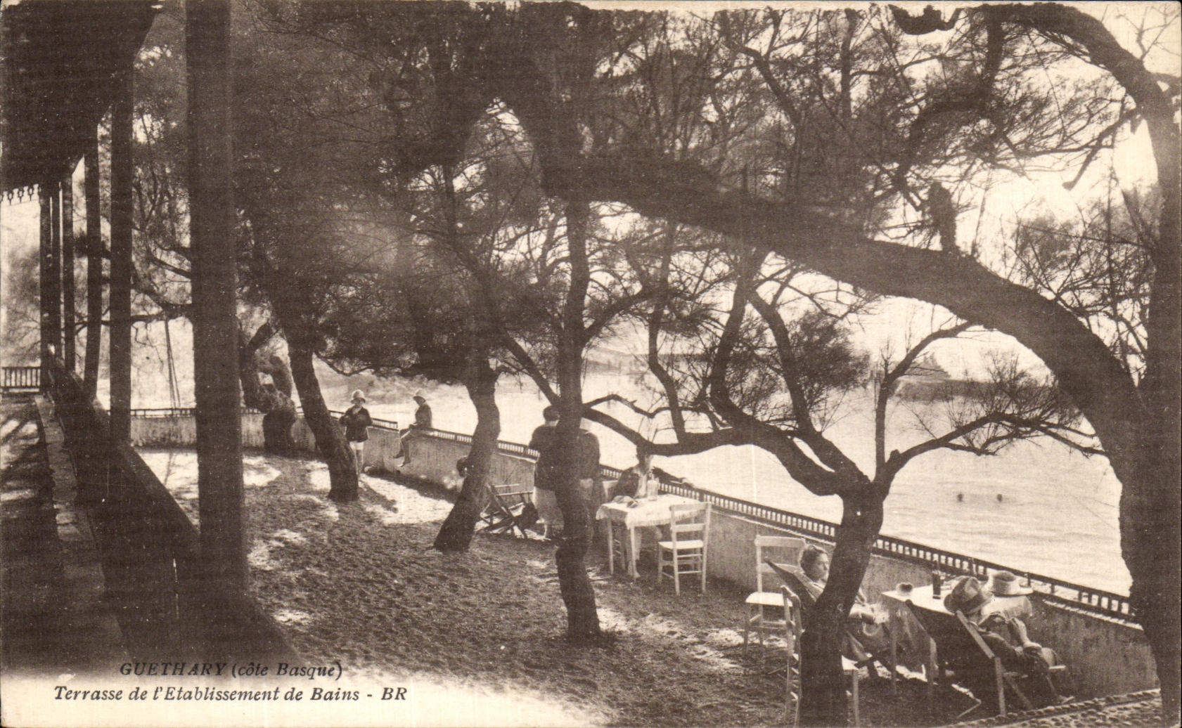CPA Guethary Terrasse de l Etablissement de Bains