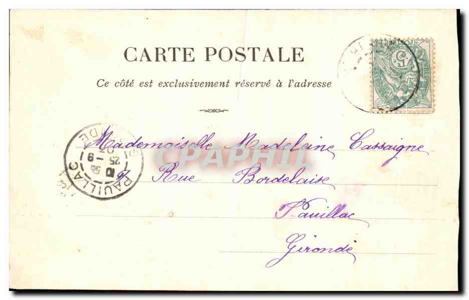 CPA Bayonne Place De la Liberte — Verso