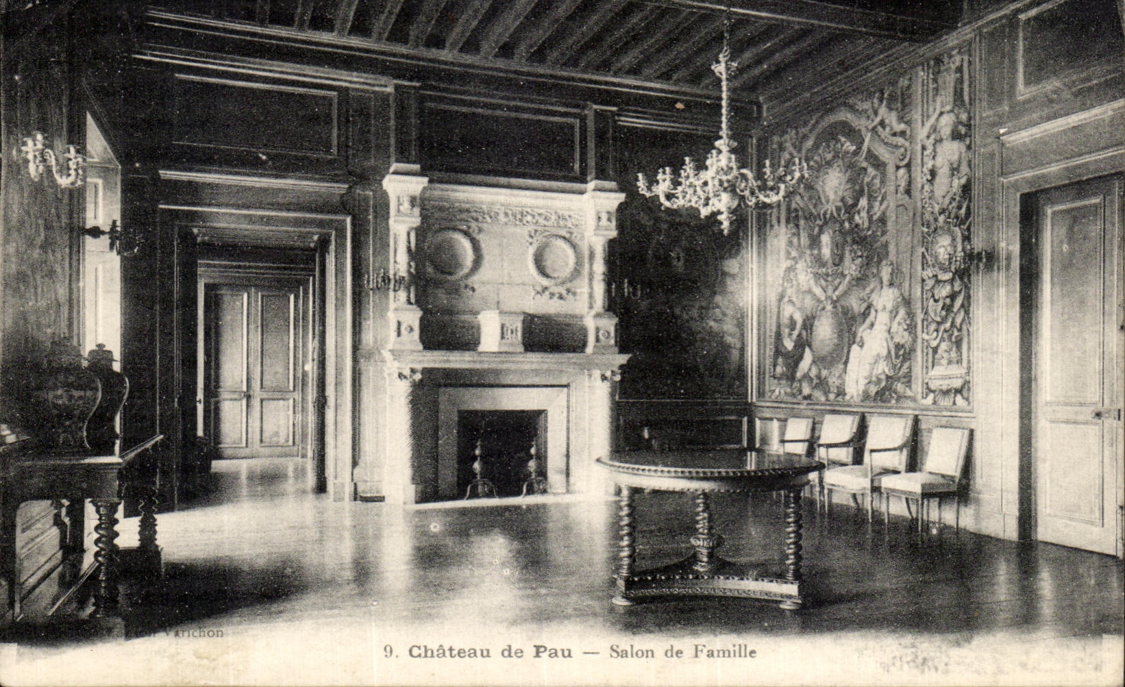 Château de Pau — Salon de Famille — Éditeur V. Virichon, n°9