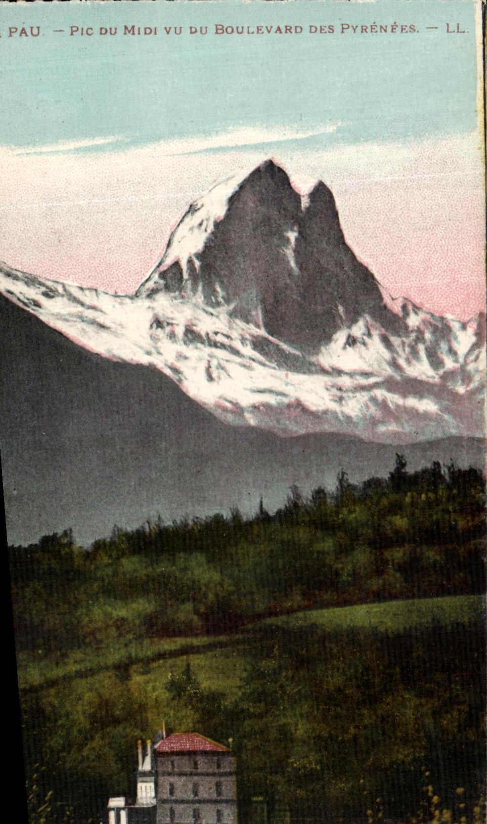 Pau — Pic du Midi vu du Boulevard des Pyrénées — LL.