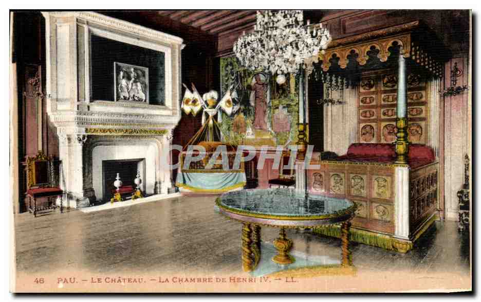 Pau - Le Château - La Chambre de Henri IV - LL