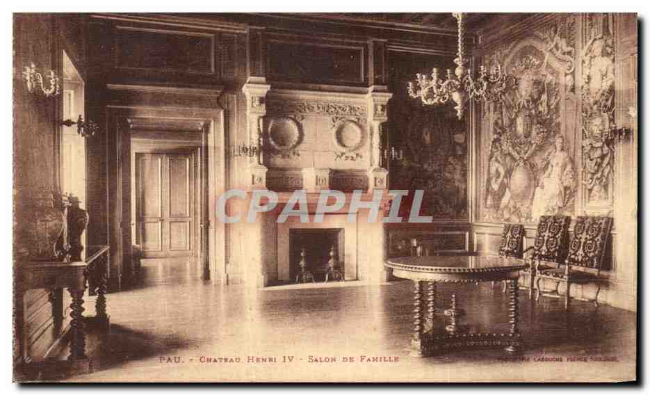 CPA Pau Chateau Henri IV Salon de famille