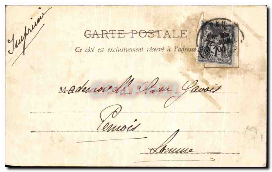 CPA Pau Le Lycee — Verso
