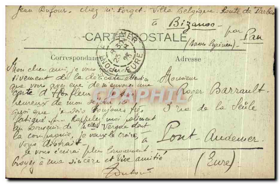 CPA Pau Le Chateau Chambre Ou est Ne Henri IV — Verso
