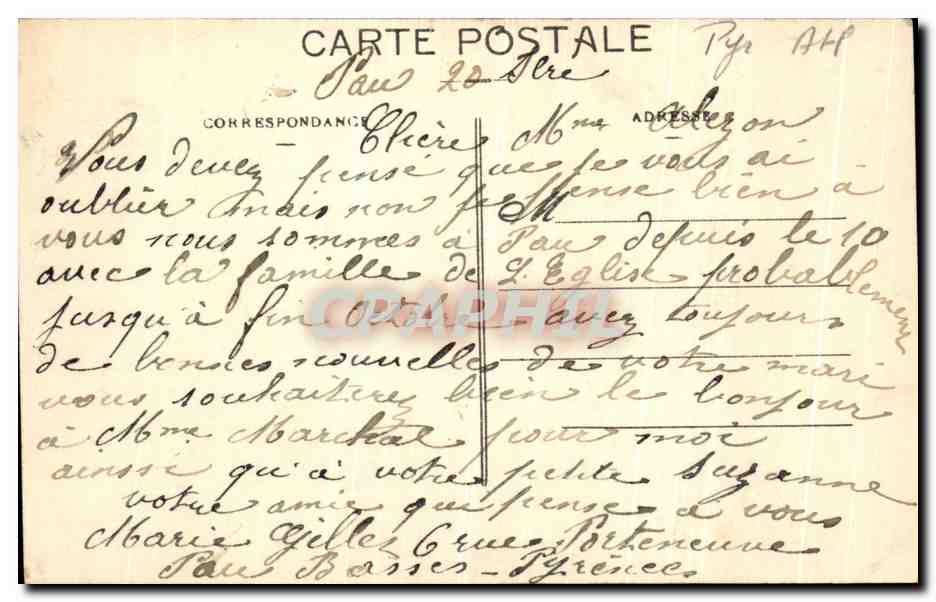 Pau — Funiculaire — C.C. - 84. PAU — Verso