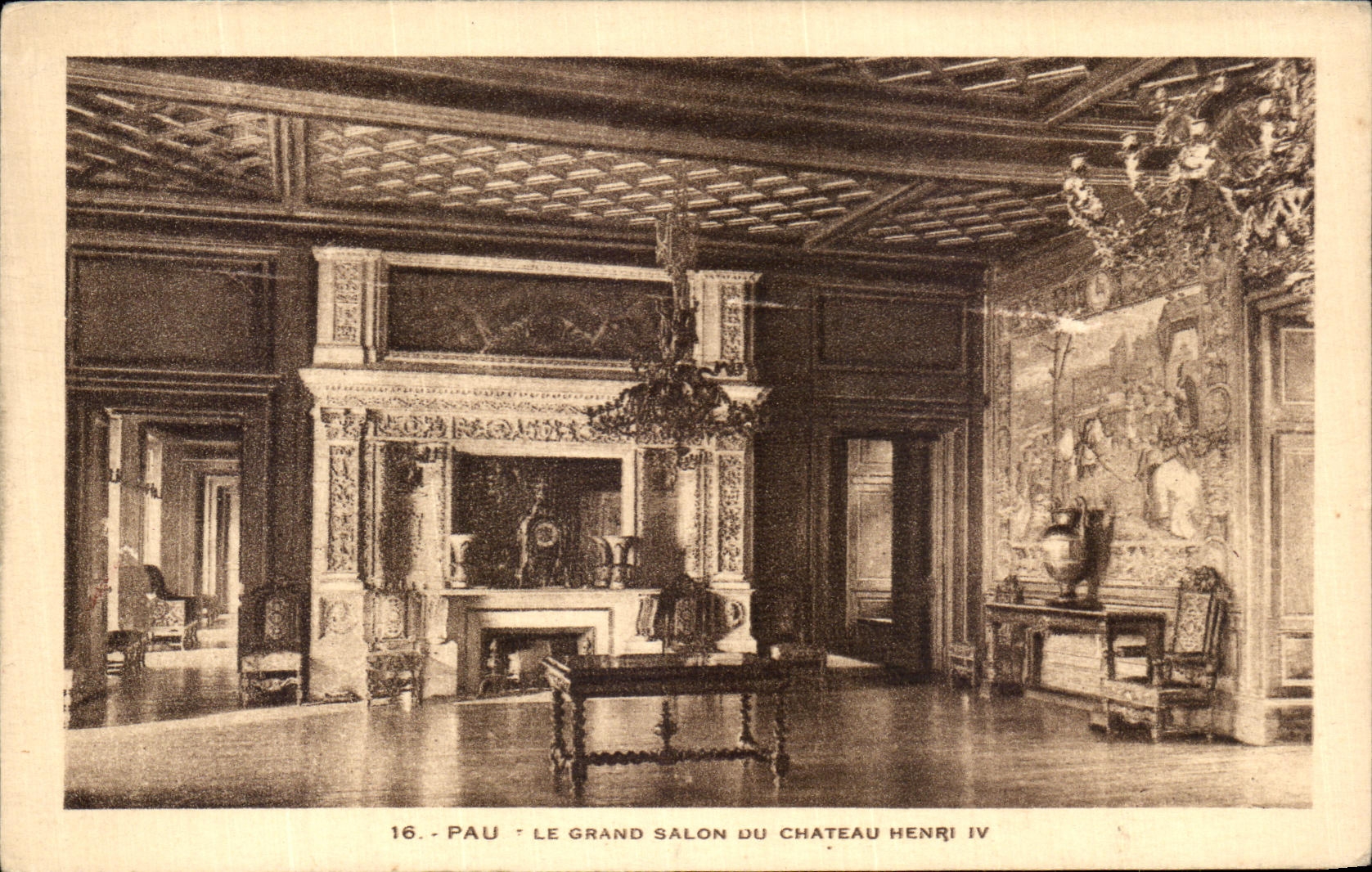 Pau - Le Grand Salon du Château Henri IV — Éditeur Labouche Frères, Toulouse, n° 16