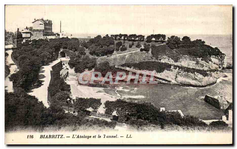 CPA Biarritz L Atalaye et Le Tunnel 