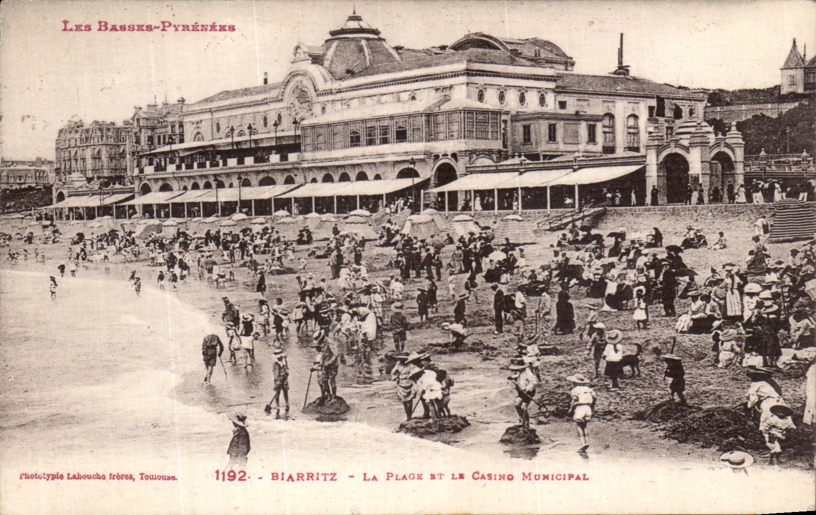 CPA Biarritz La Plage Et Le Casino Municipal 