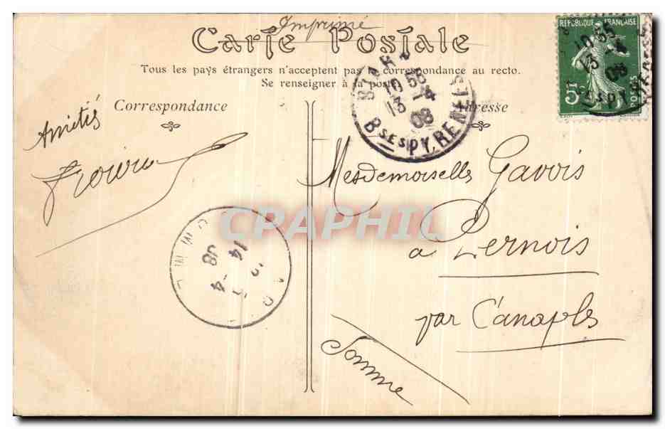 CPA Biarritz Vue Generale Prise de La Cloche d Alarme — Verso
