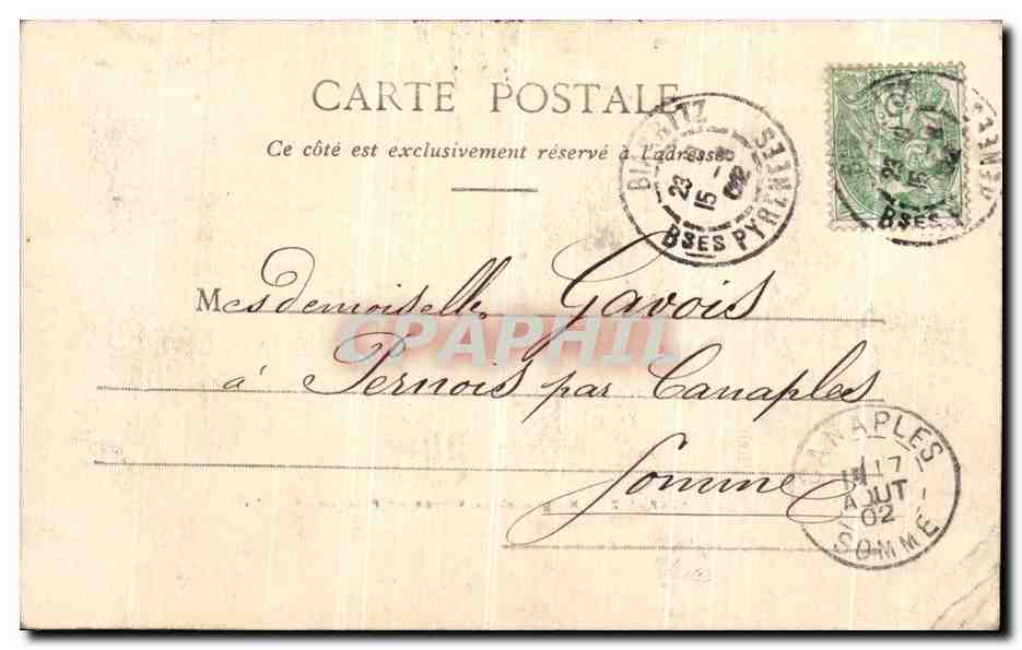 Biarritz - Rocher de la Vierge et Passerelle - N° 24 - W. Froidure — Verso