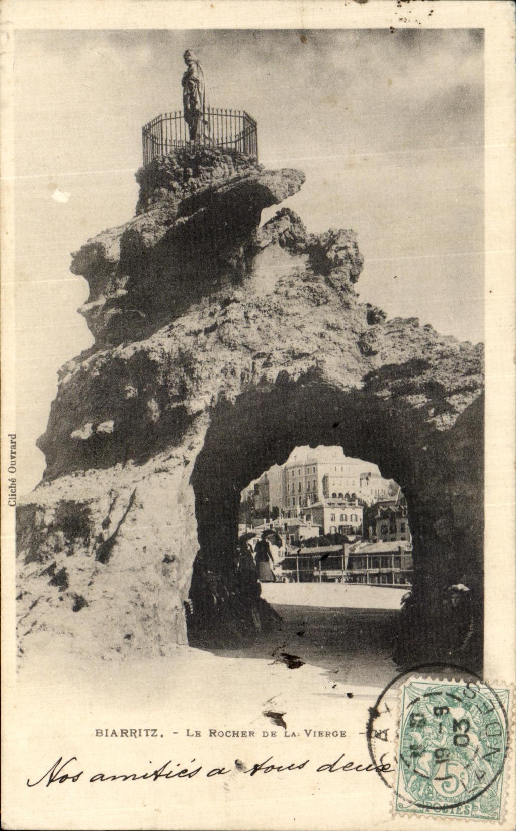 CPA Biarritz La Rocher De La Vierge 