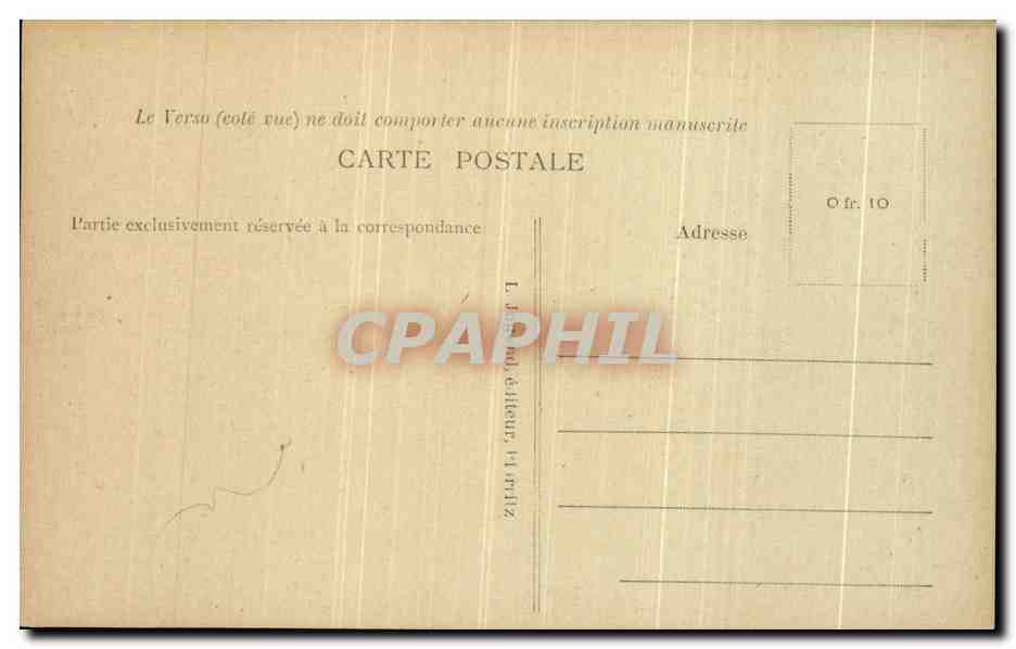 CPA Biarritz La Roche Percee — Verso