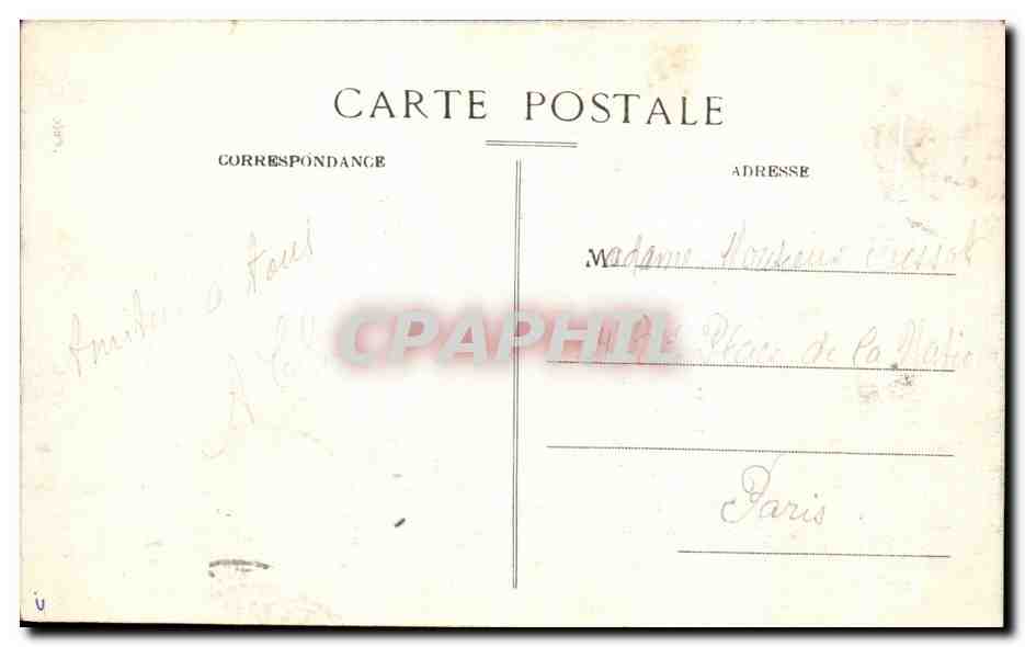 CPA Biarritz Pittoresque Plage Palais et Casino  — Verso