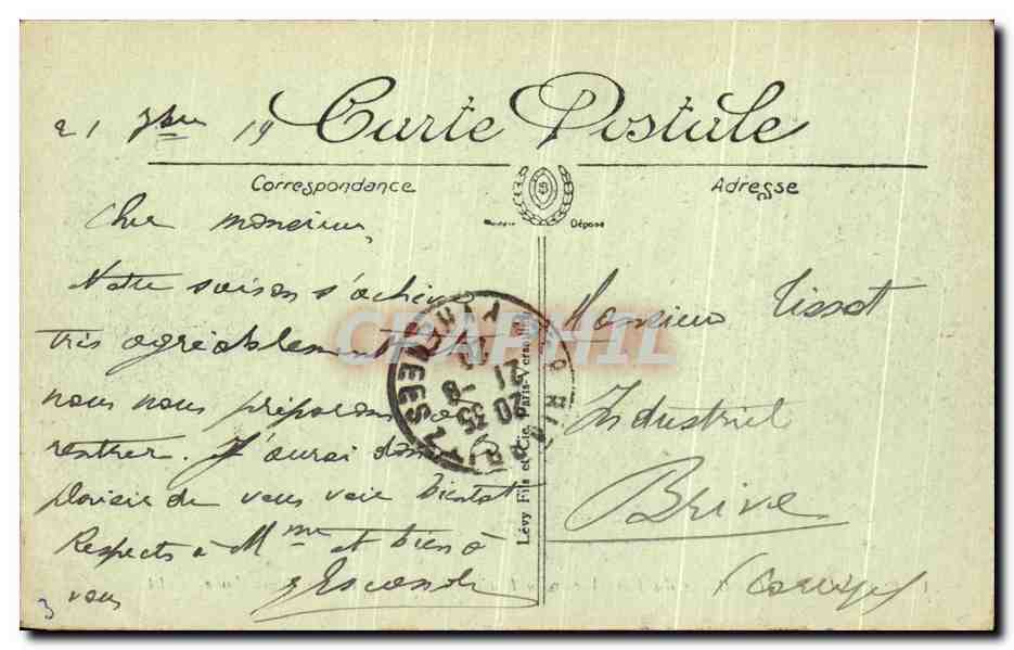 CPA Biarritz Les Bains du Port Vieux Le Rocher de La Vierge et Le Semaphore  — Verso