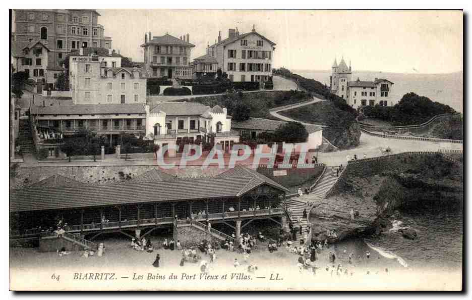 CPA Biarritz Les Bains Port Vieux et Villas