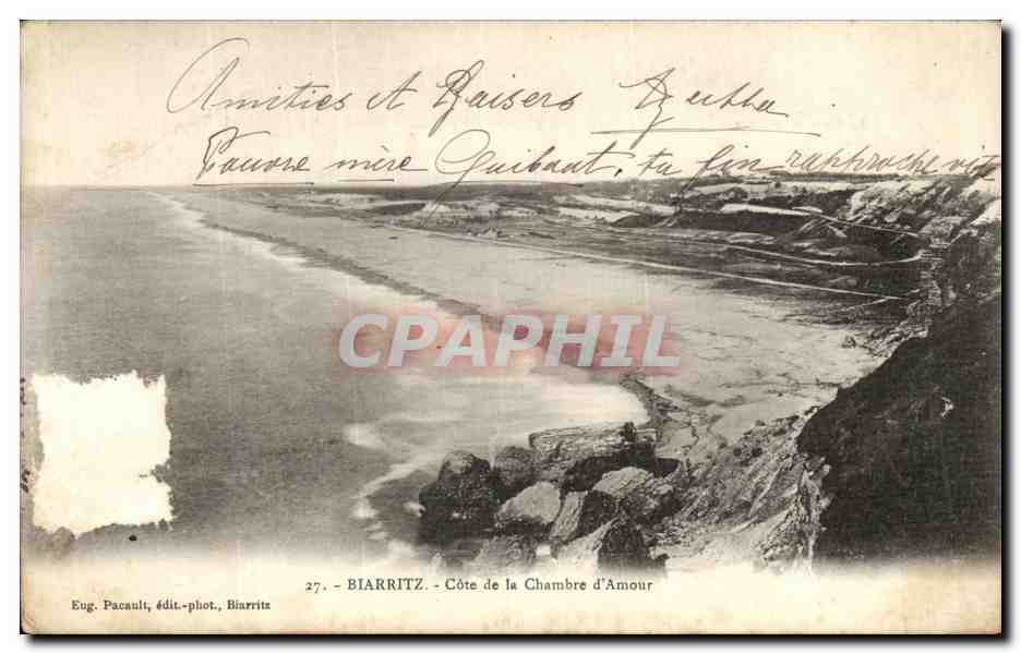 CPA Biarritz Cote de La Chambre D Amour 