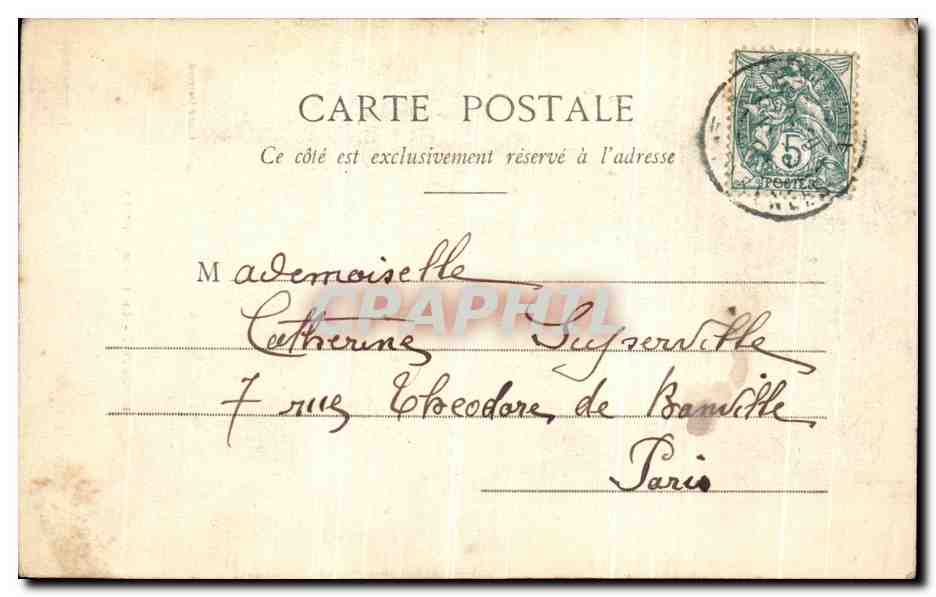 CPA Biarritz Le Phare  — Verso