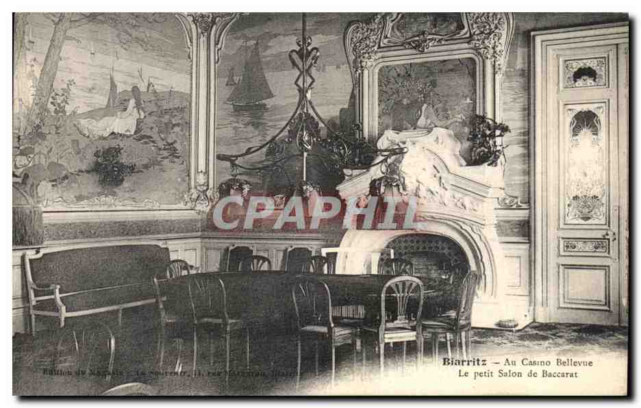Biarritz — Au Casino Bellevue — Le petit Salon de Baccarat — Édition de Magnin, 11, rue Maréchal, Biarritz