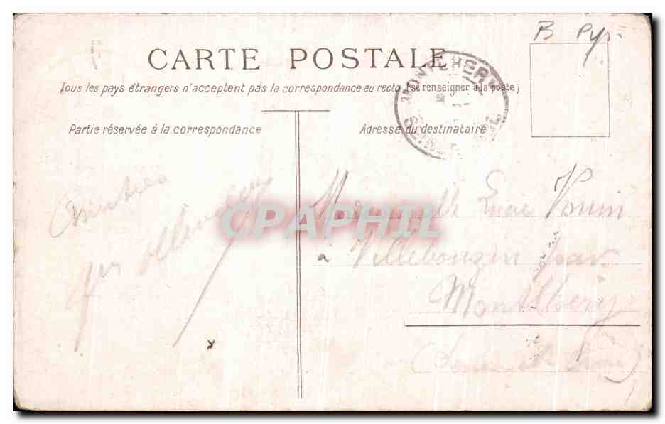 CPA Biarritz Rocher de La Vierge  — Verso