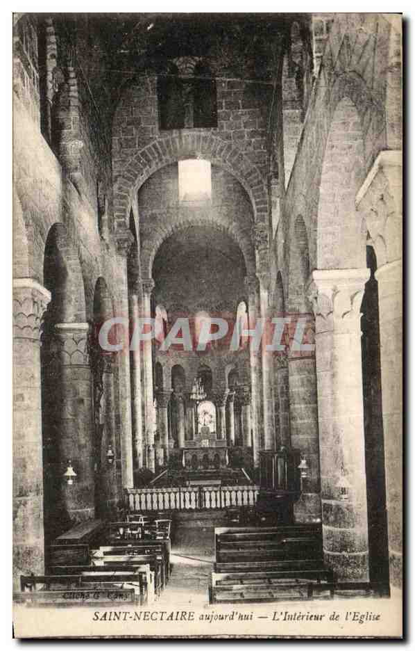 CPA Eglise de Saint Nectaire L Interieur De L Eglise 