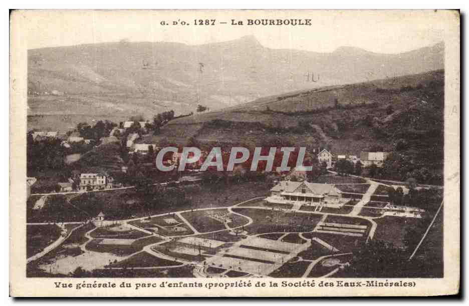 CPA La Bourboule Vue Generale Du Parc d enfantas propriete de la societe des eaxu minerales 