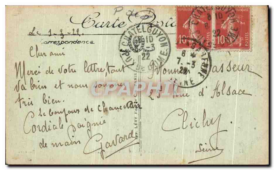 Env. de Châtel-Guyon — Le Château de Chazeron — Selecta — Reverso