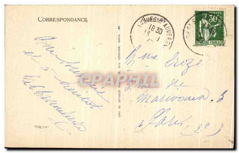 CPA Le Mont Dore Monument Aux Morts Militaria Eric de Musey — Verso