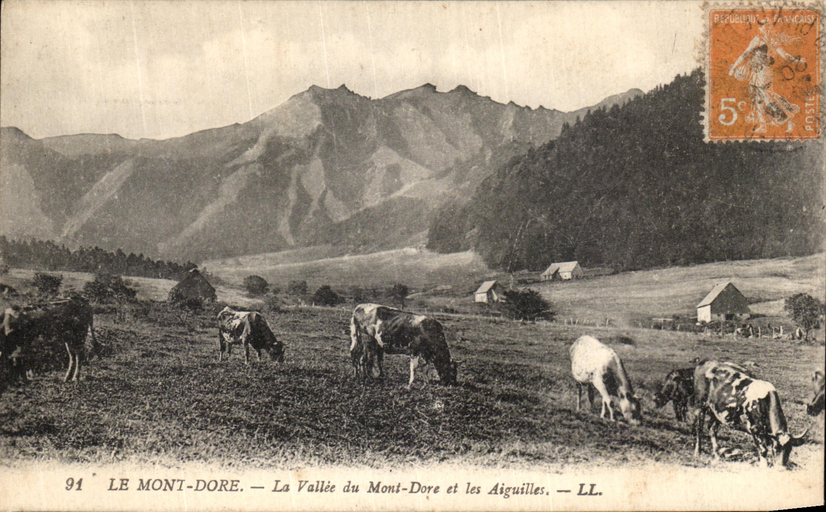 CPA Le Mont Dore La Vallee du Mont Dore et Les Aiguilles Vaches