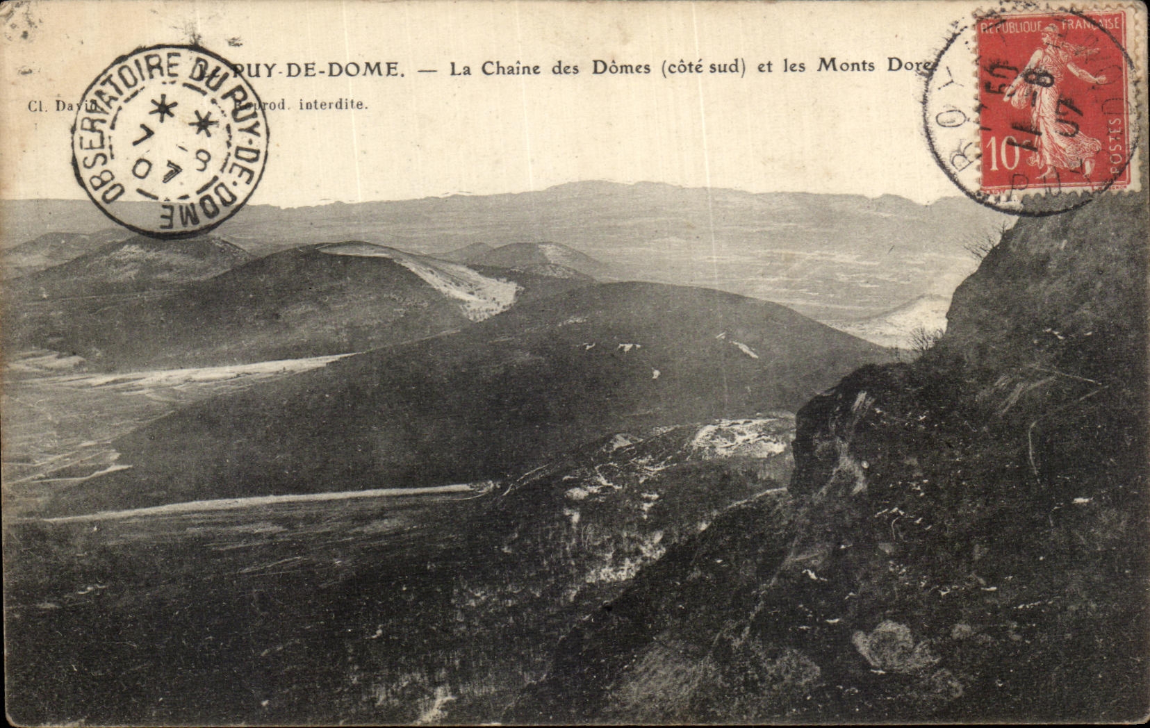 CPA Puy De Dome La Chaine des Domes et Les Monts Dore