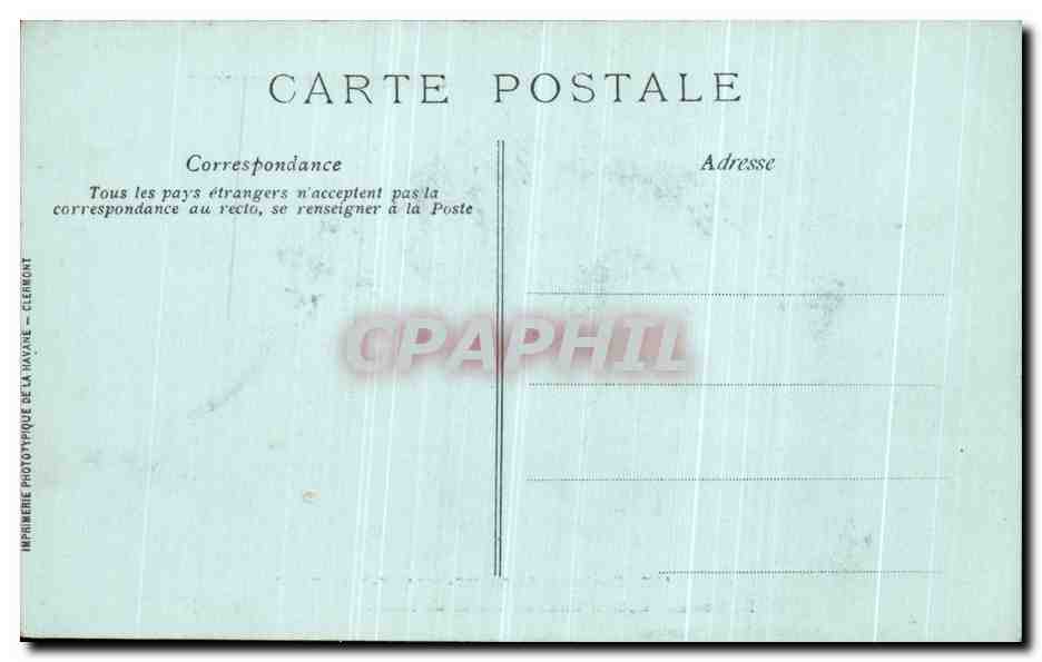 Ruines de l'ancien château féodal de Montredon — près Ponteix — L'Auvergne pittoresque — n° 1065 — Reverso