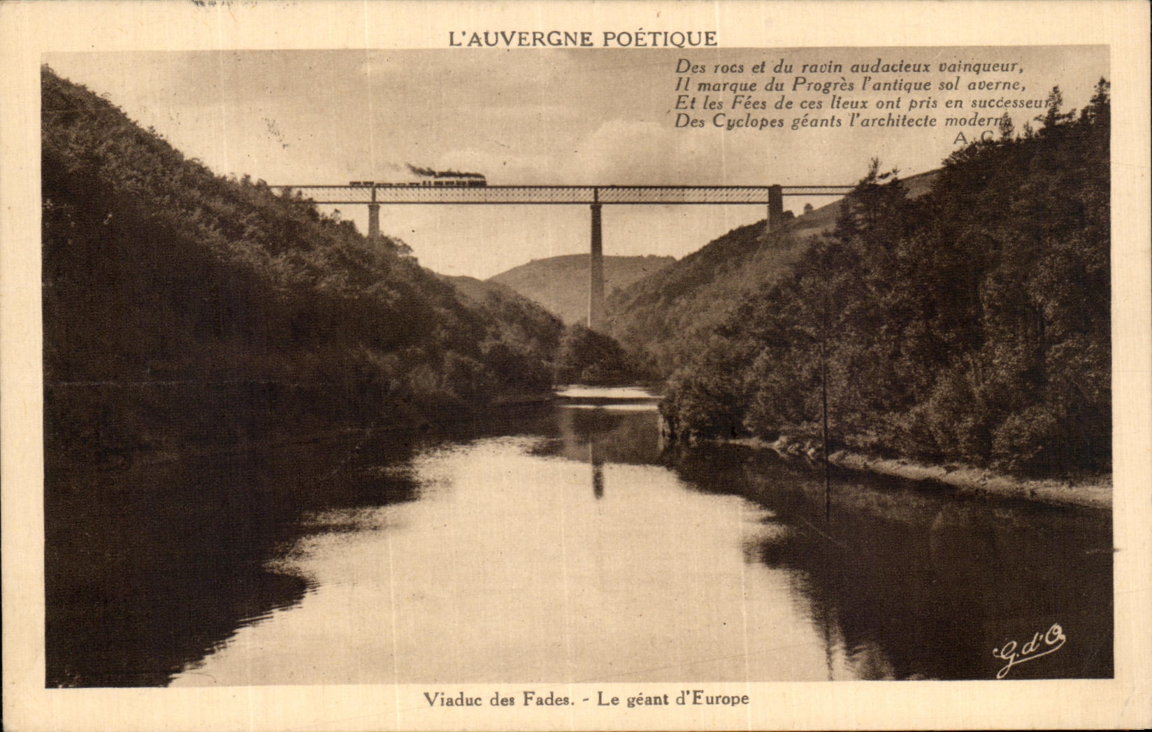 CPA Viaduc des Fades Le geant d Europe 