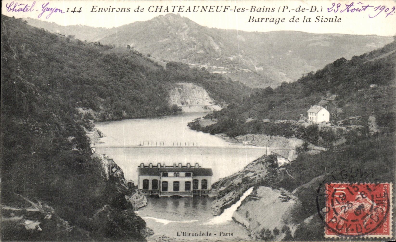 Barrage de la Sioule — Environs de Châteauneuf-les-Bains (P.-de-D.) — Châtel-Guyon 144