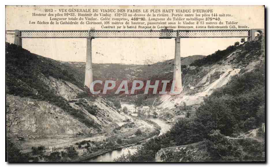 CPA Vue Generale Du Viaduc Des Fades Le plus Haut Viaduc D Europe 