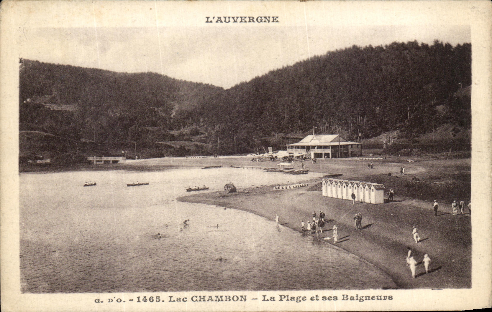 CPA Le Lac Chambon La Plage et Ses Baigneurs