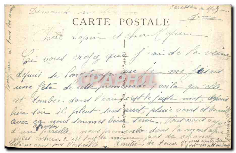 CPA Le Lac Chambon La Plage et Ses Baigneurs — Rückseite