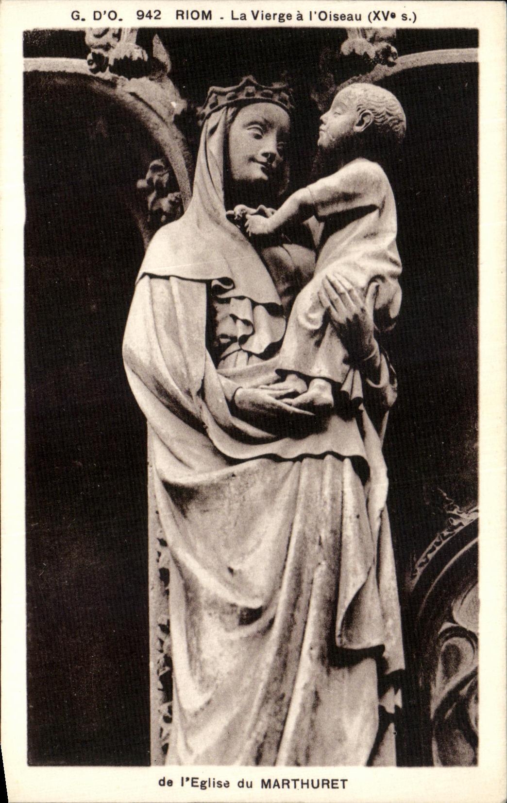 CPA Riom Le Vierge de L Eglise du Marthuret 