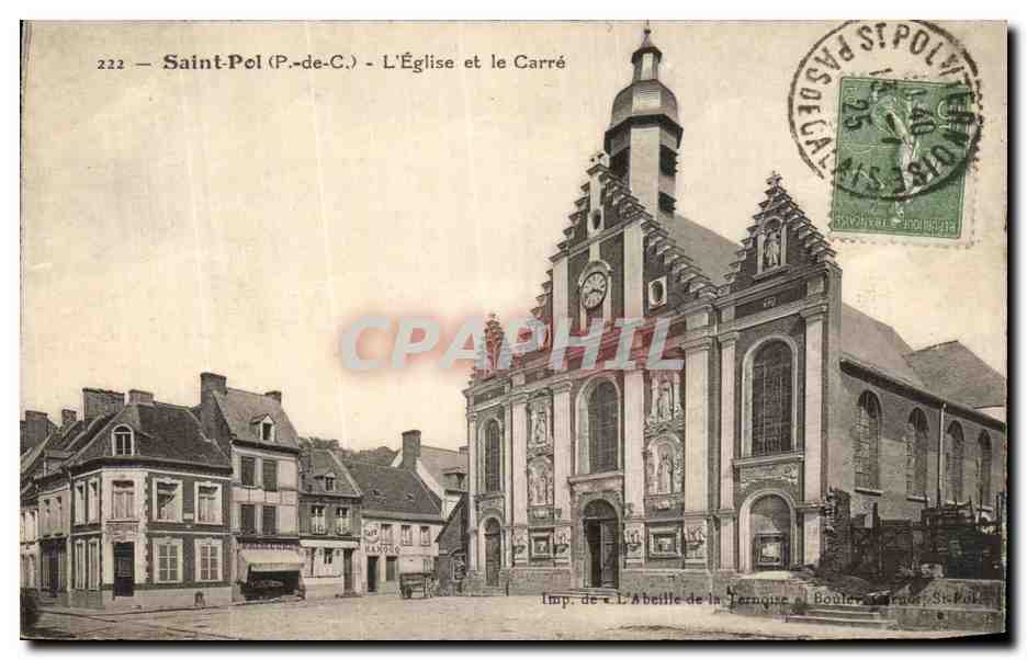 CPA Saint Pol L Eglise Et Le Carre 